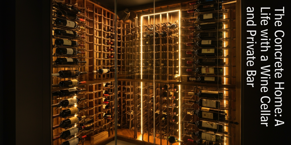 「邸宅」から「作品」へ：コンクリート住宅が叶える、ワインセラーとプライベートバーのある暮らし